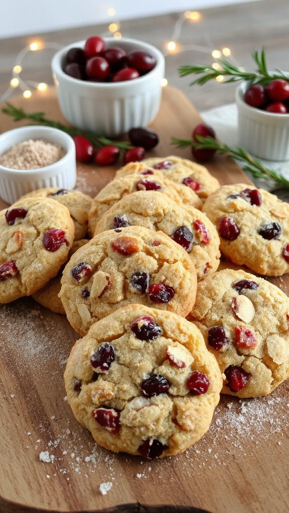 cranberry almond chewy cookies