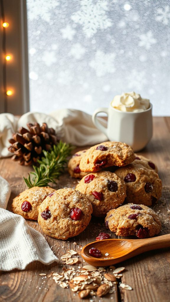 cranberry almond protein cookies