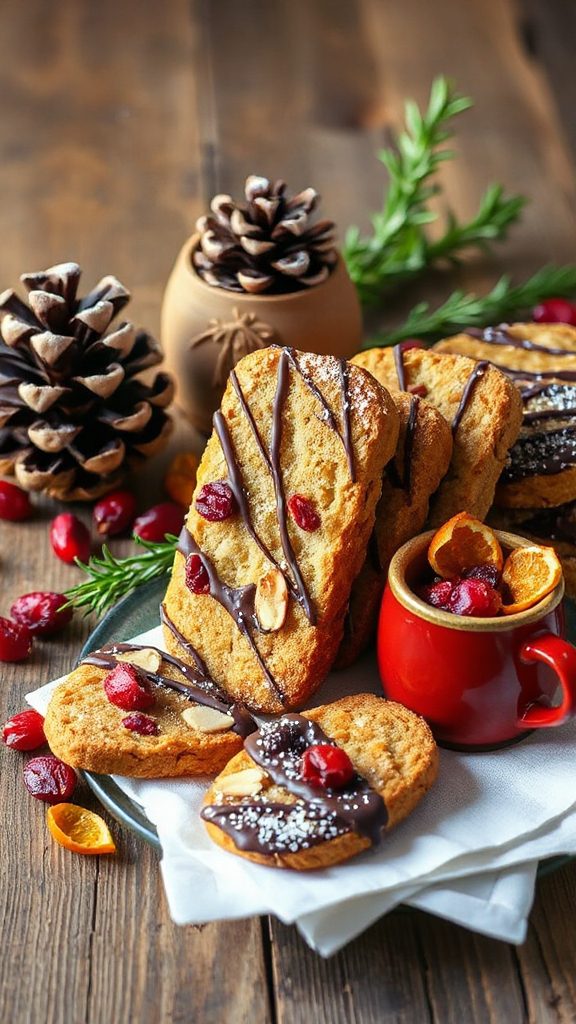 cranberry chocolate biscotti delight