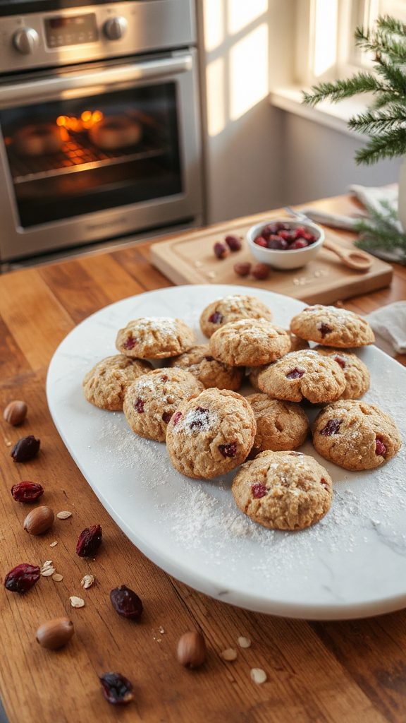cranberry hazelnut oatmeal cookies