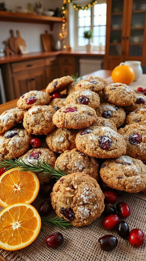 cranberry orange oatmeal cookies