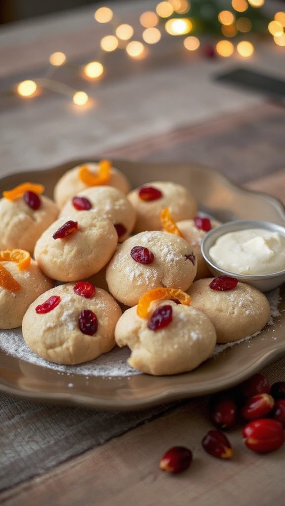 cranberry orange ricotta cookies