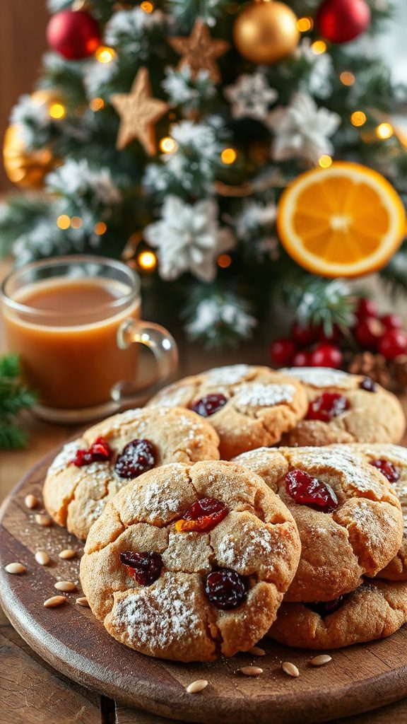 cranberry orange sesame cookies