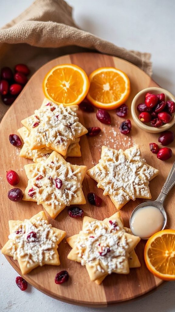 cranberry orange shortbread cookies