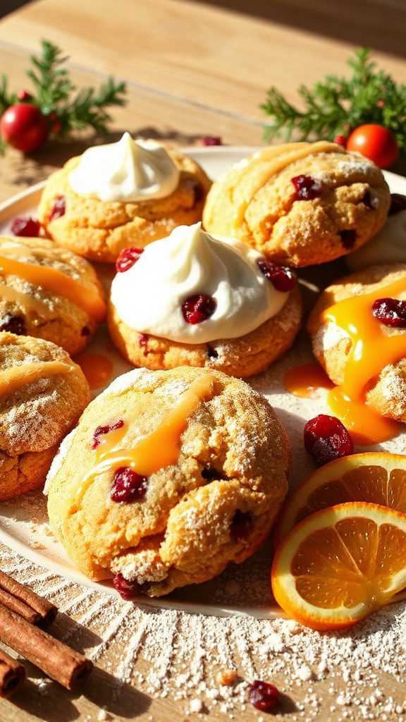 cranberry orange whip cookies