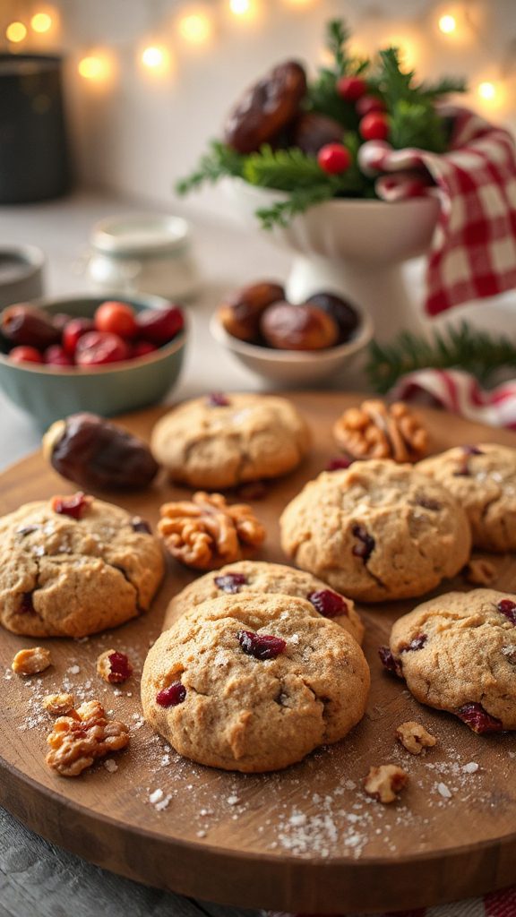 cranberry walnut date cookies