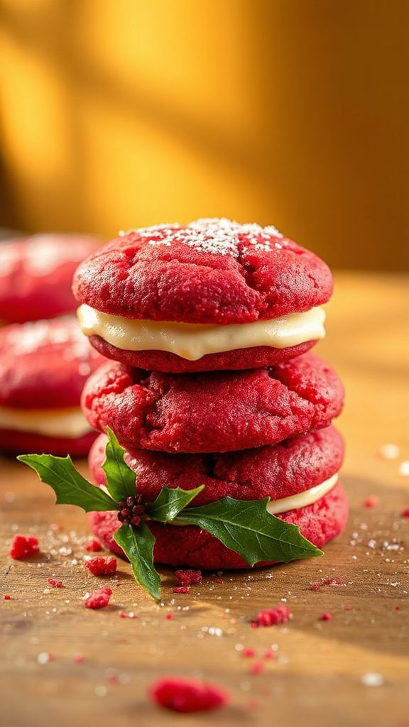 creamy red velvet cookies