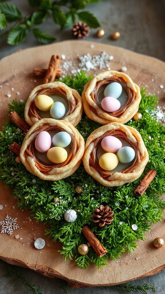 creative birds nest cookies