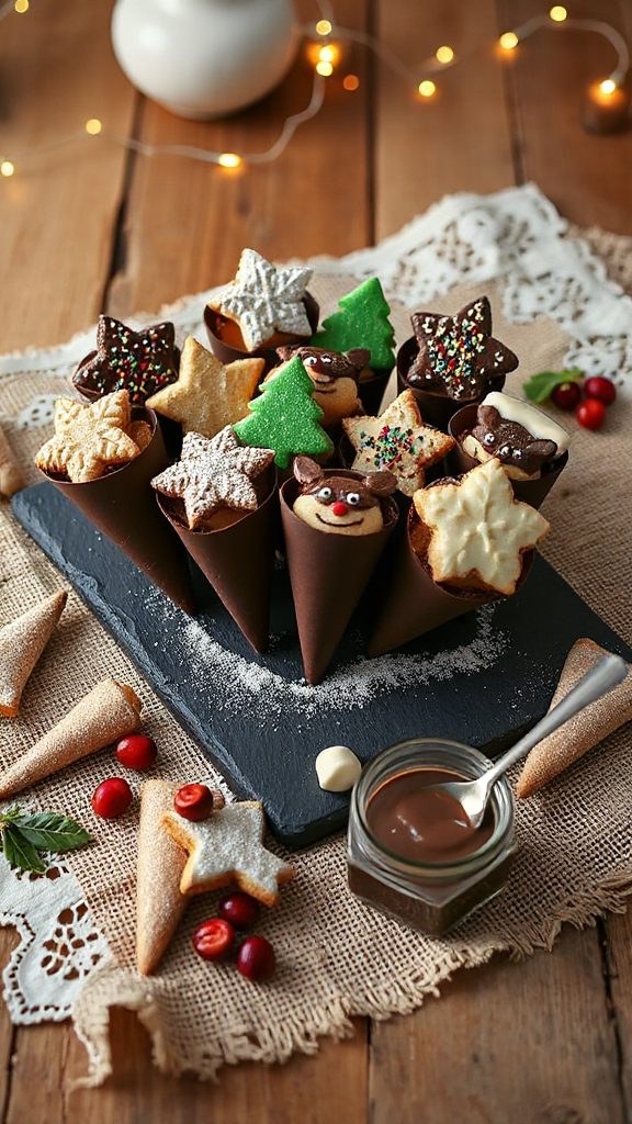 creative christmas cookie cones creative christmas cookie cones