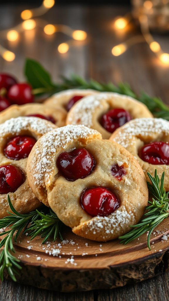 crunchy cherry almond cookies