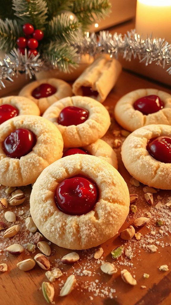 crunchy cherry pistachio biscotti