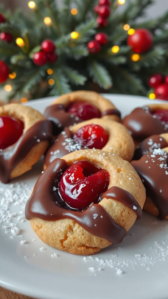decadent chocolate cherry cookies