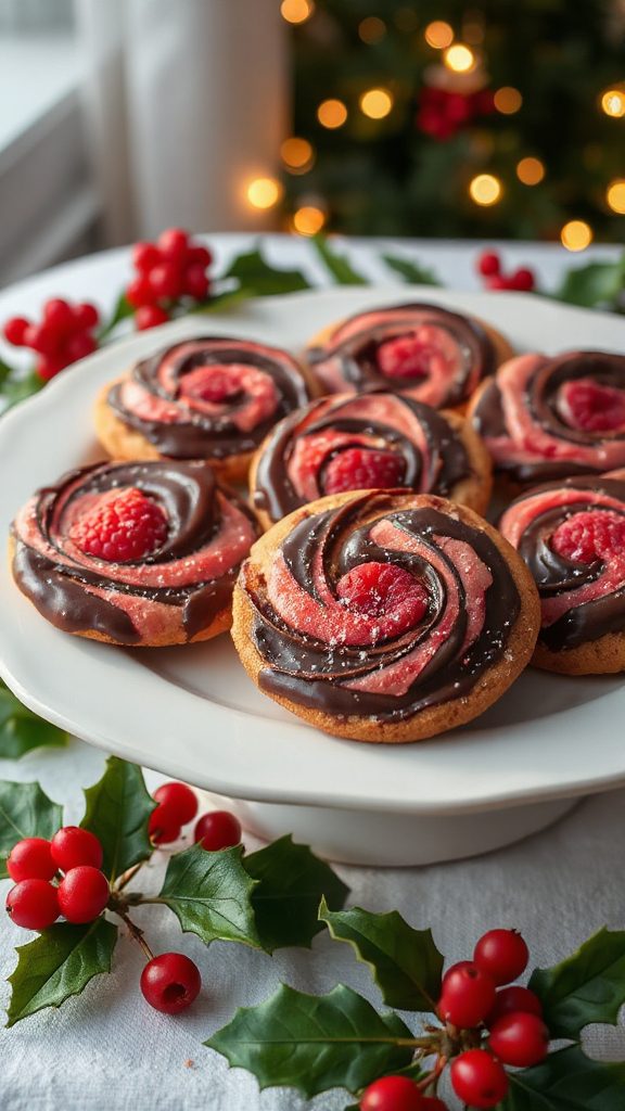 decadent chocolate raspberry cookies