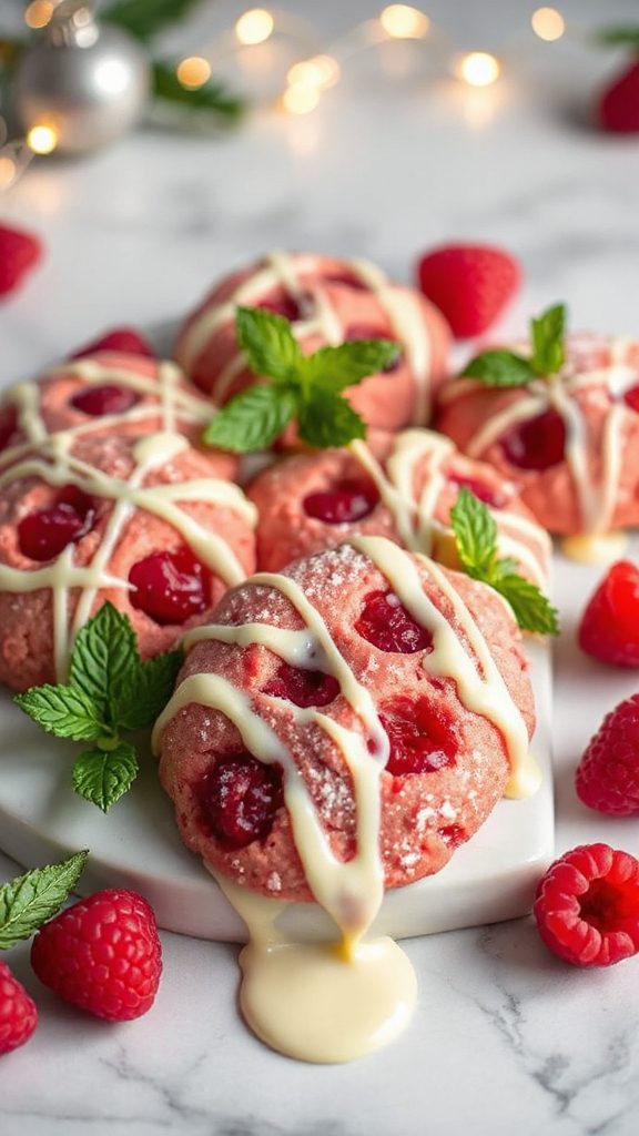 decadent raspberry shortbread cookies