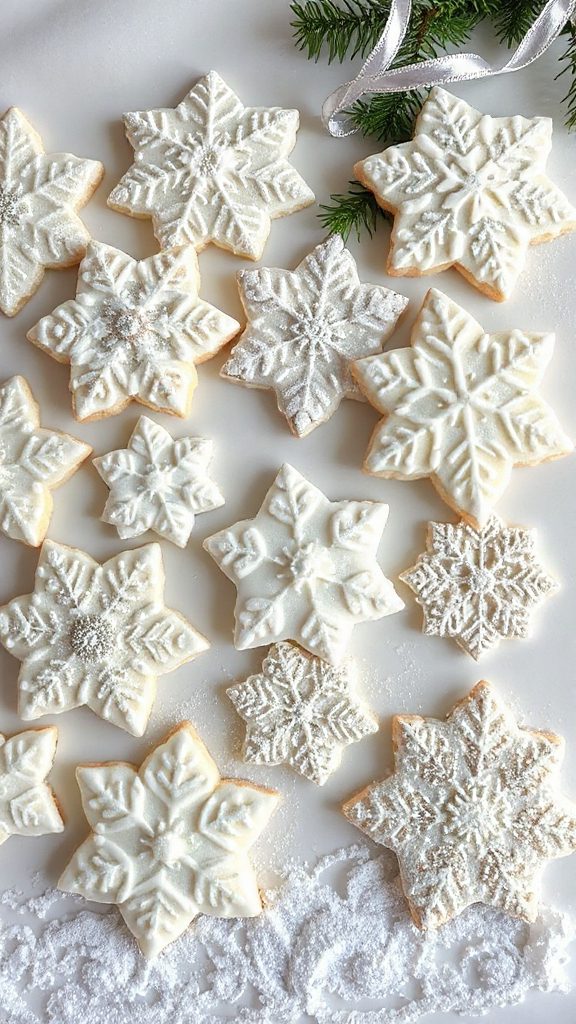 delicate lace snowflake cookies