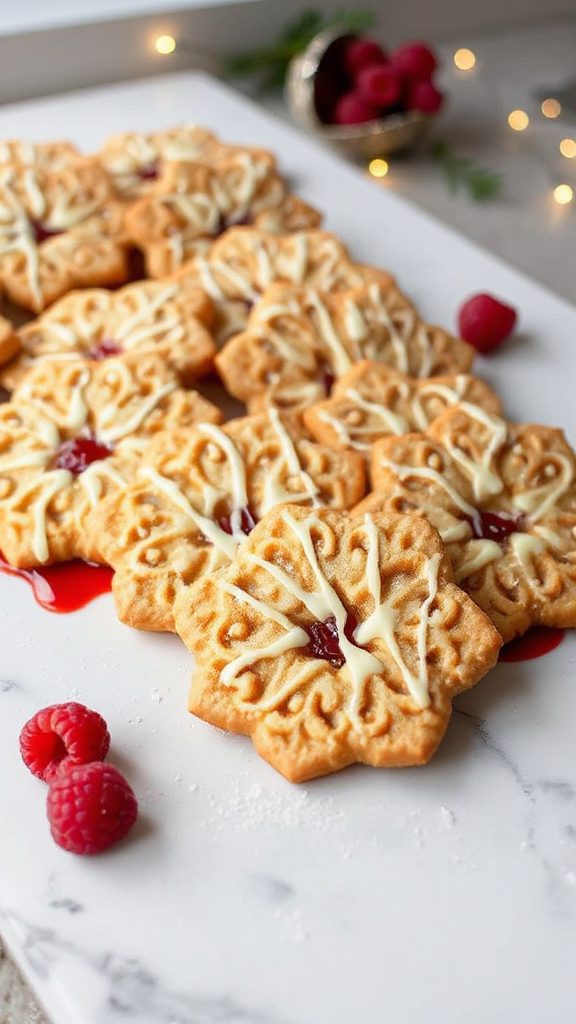 delicate raspberry white chocolate cookies