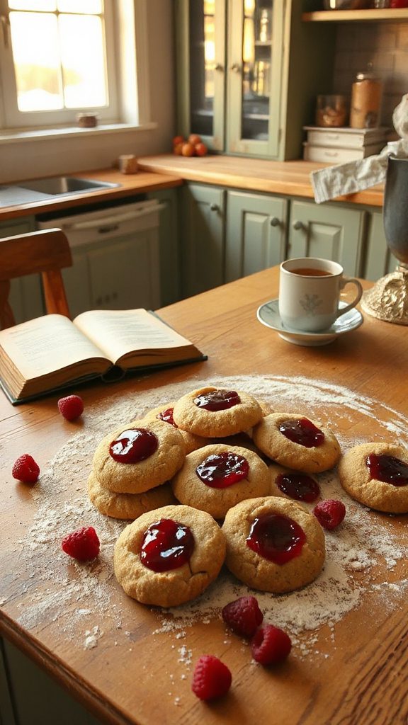 delightful raspberry jam cookies