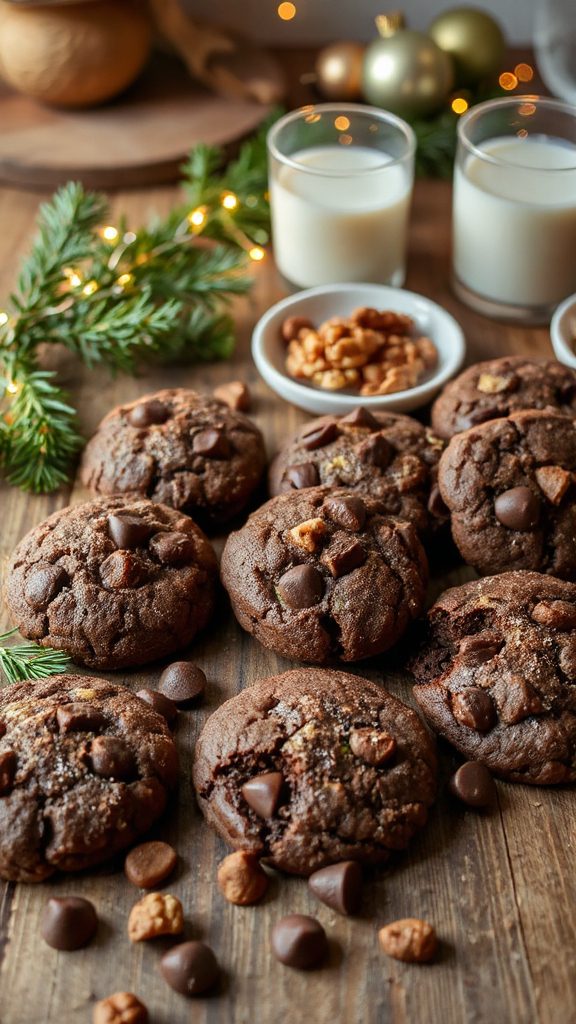double chocolate zucchini cookies