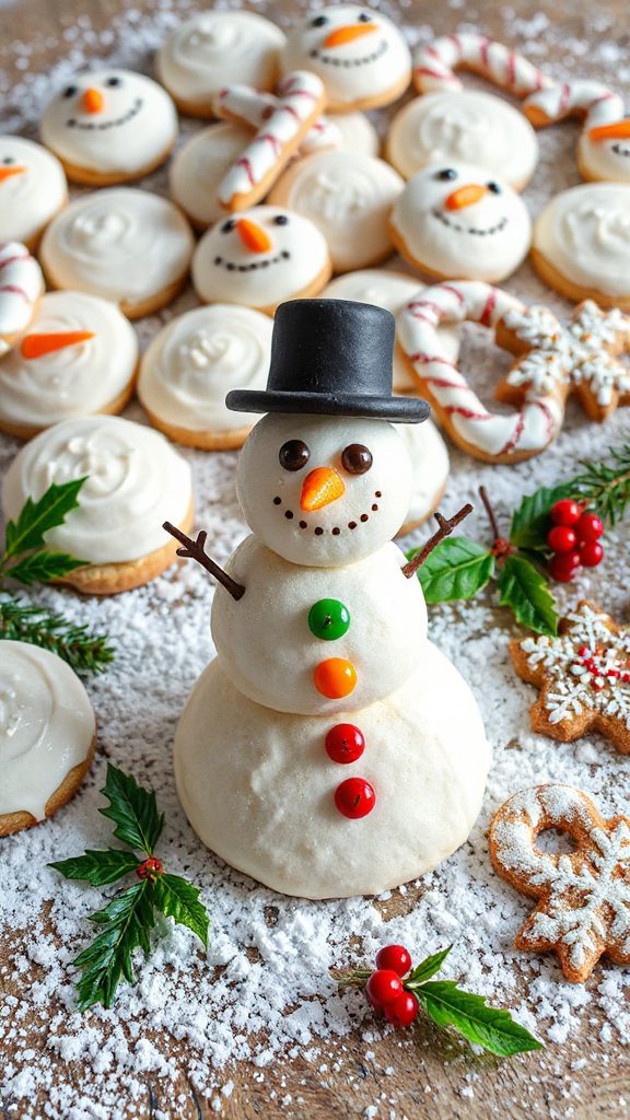 edible festive snowman ornaments