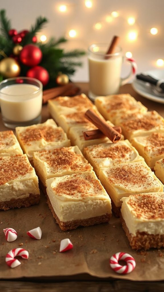 eggnog cheesecake bars recipe