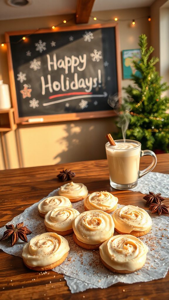 eggnog flavored holiday cookies