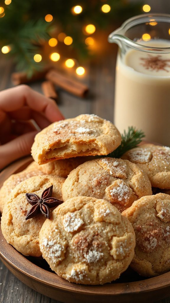 eggnog snickerdoodle chewy cookies