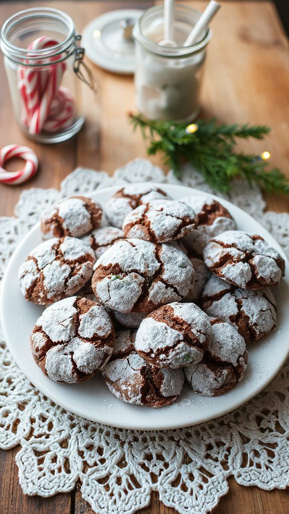 einkorn peppermint chewy cookies