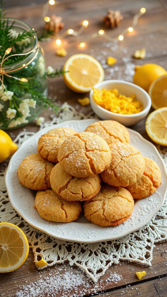 elderflower lemon chewy cookies