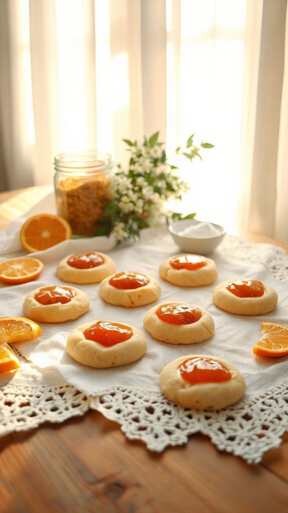 elegant orange blossom cookies