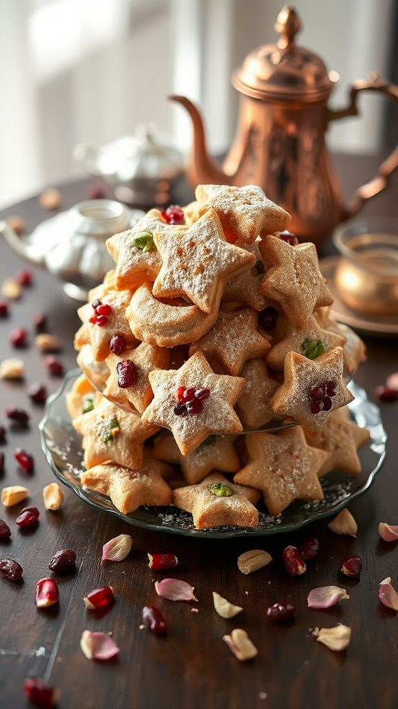 elegant saffron rosewater cookies