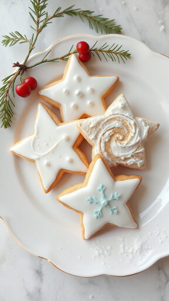elegant star shaped cookies elegant star shaped cookies