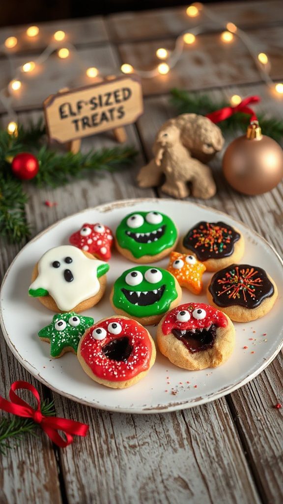 elf sized festive monster cookies elf sized festive monster cookies