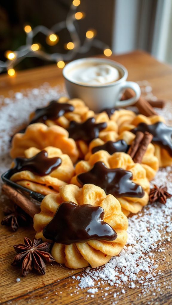 espresso glazed flaky cookies