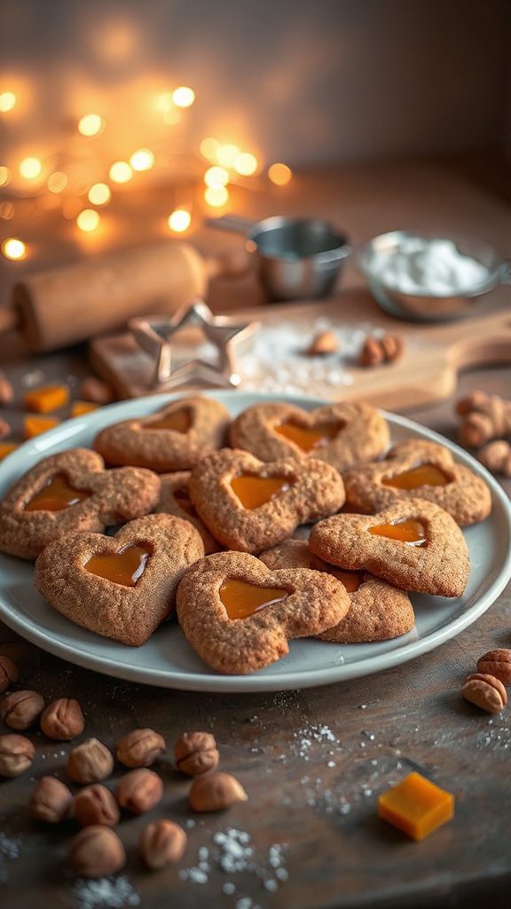 festive apricot gingerbread cookies