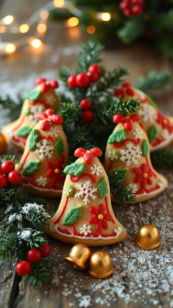 festive bell shaped cookie favors