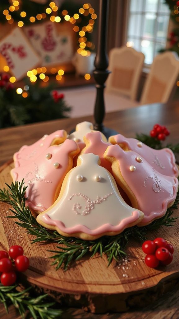 festive bell shaped cookies