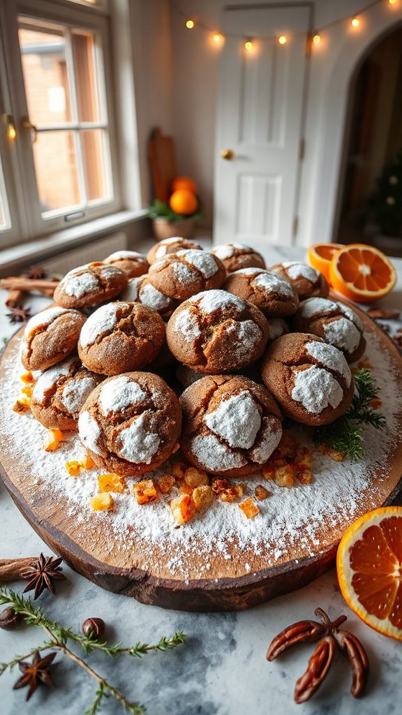 festive blood orange cookies