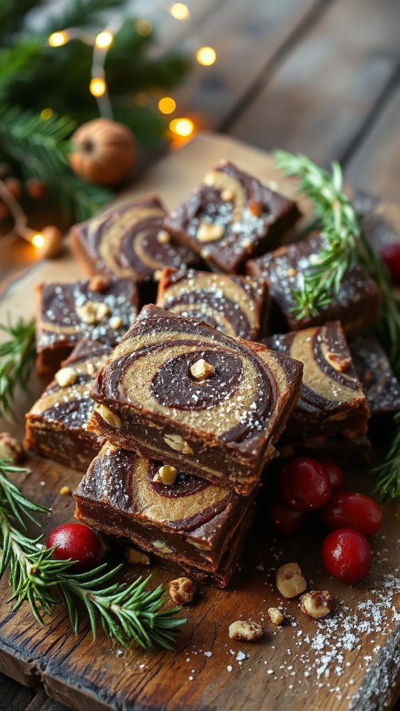 festive brownie cookie bars