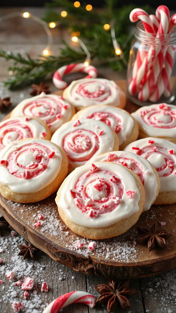 festive candy cane cookies