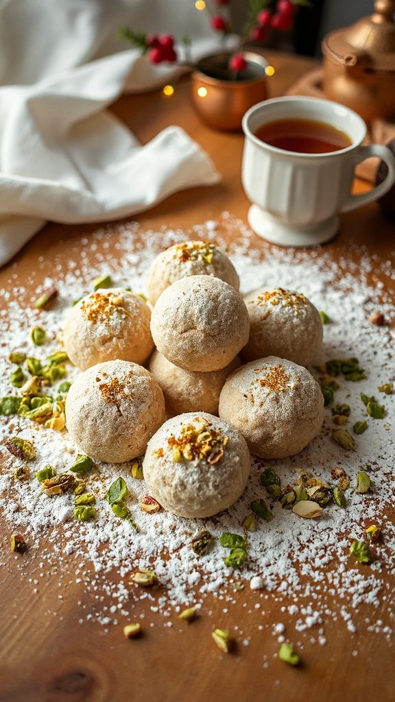 festive cardamom pistachio cookies