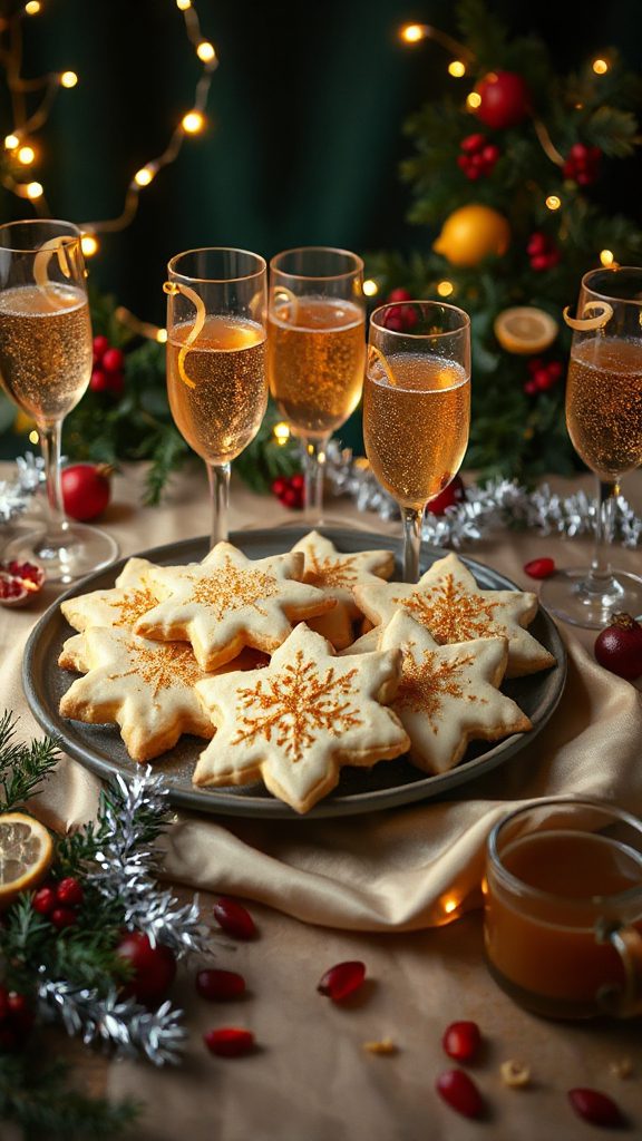 festive champagne spritz cookies