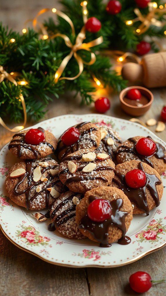 festive cherry almond cookies festive cherry almond cookies