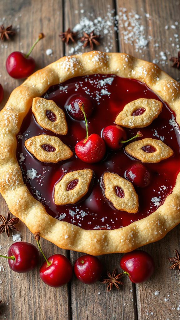 festive cherry almond cookies