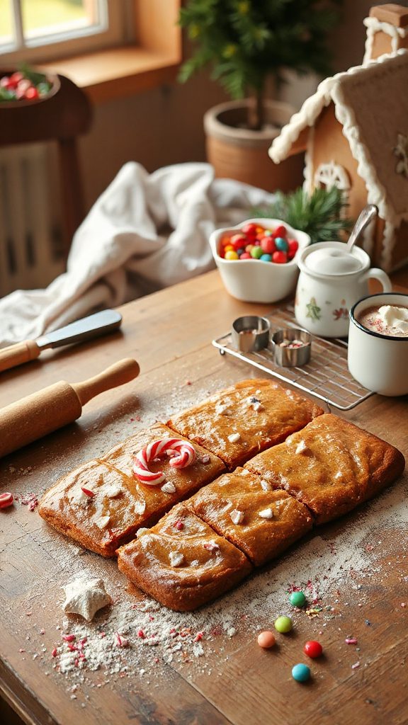 festive chewy gingerbread bars