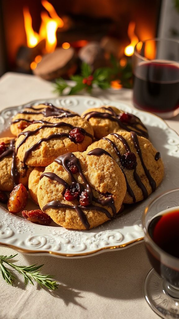 festive christmas pudding cookies