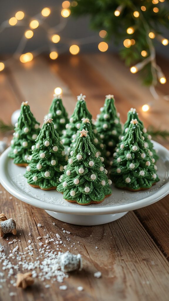 festive christmas tree cookies