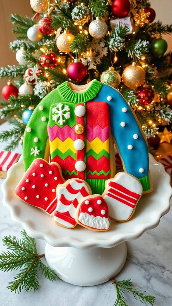 festive christmas tree cookies