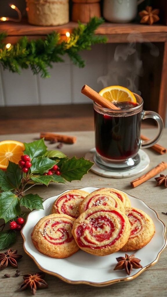 festive cinnamon wine cookies