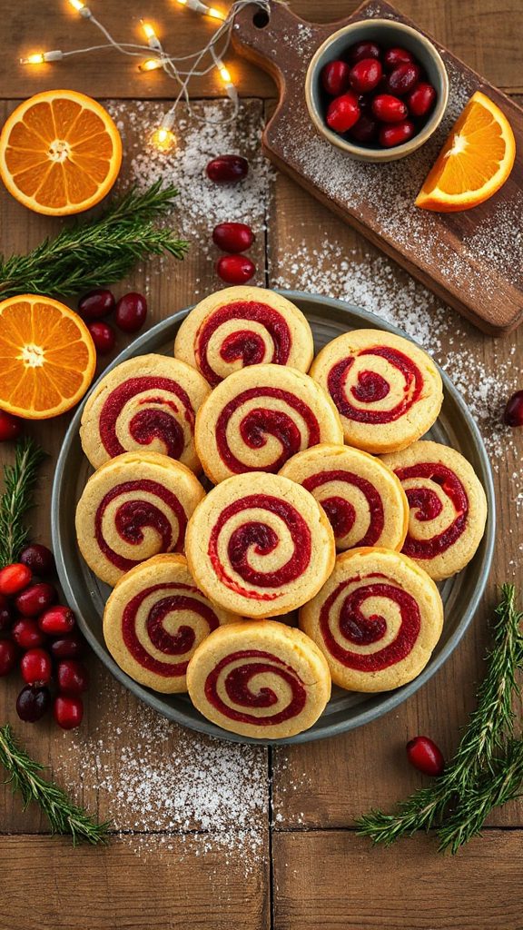 festive citrus cranberry cookies