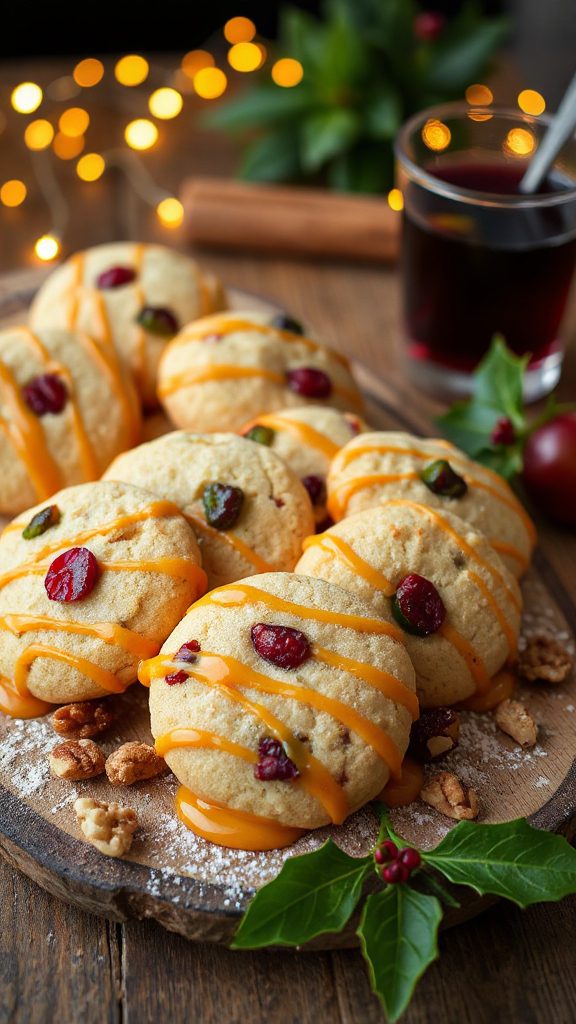 festive citrus pudding cookies